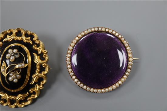 Three brooches